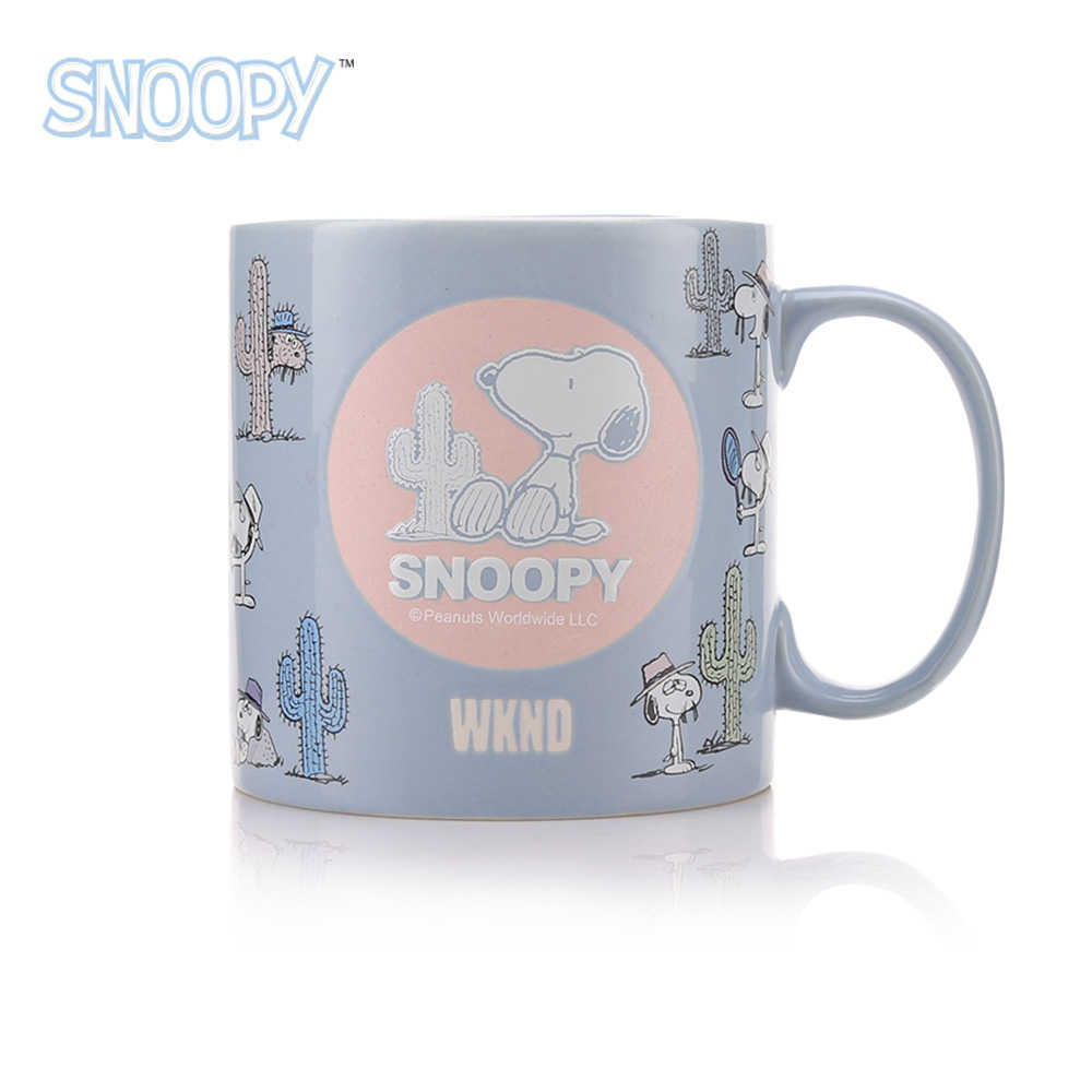 【Disney 迪士尼】正版授權SNOOPY史努比 清漾立體浮雕馬克杯550ml