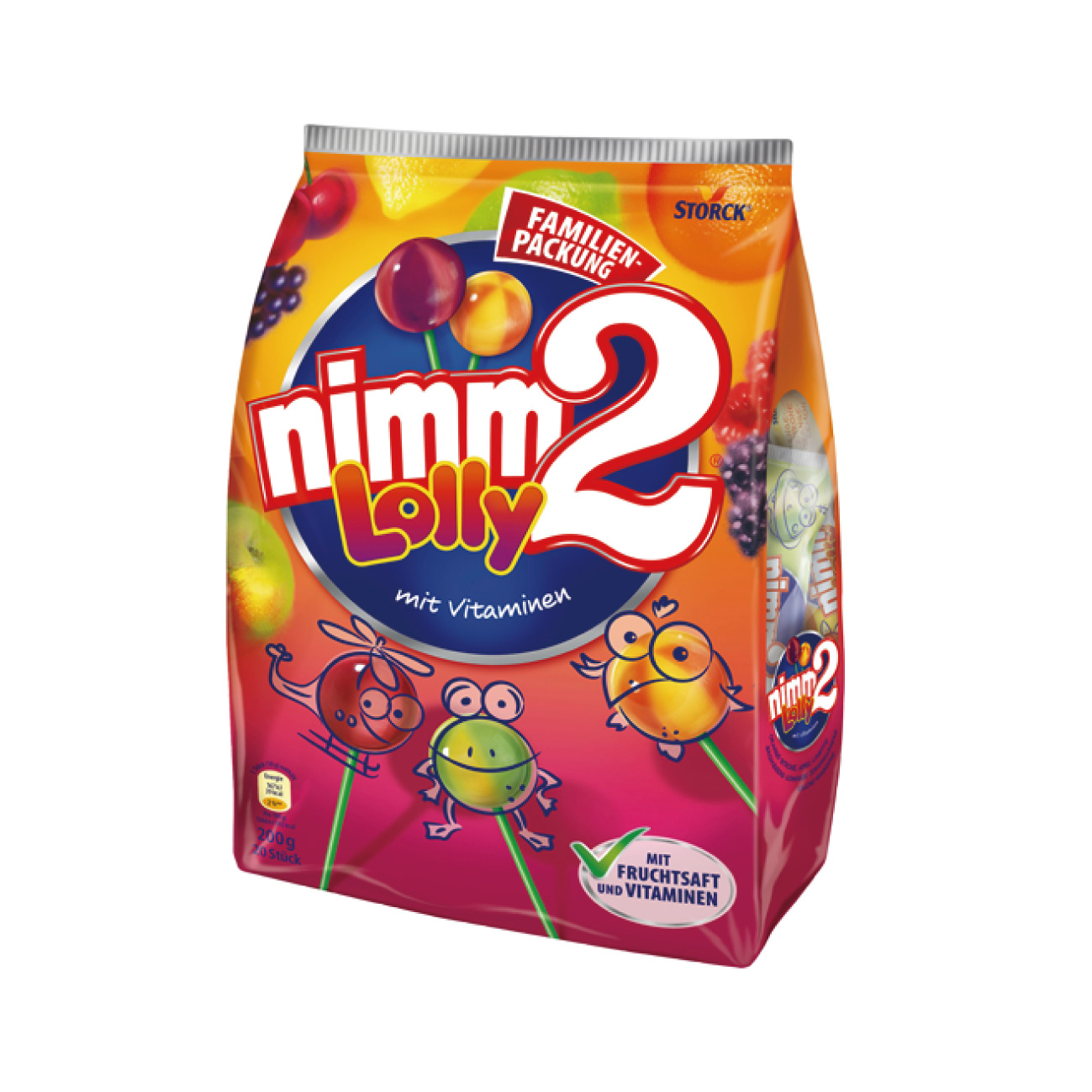 德國 Nimm2 棒棒糖家庭號 200g (20入)短效出清